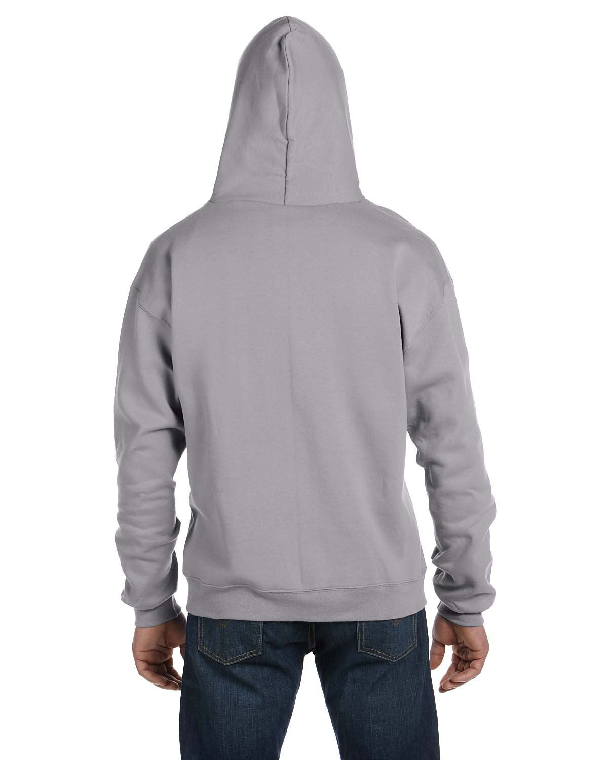 Champion Double Dry Action Fleece Full Zip Hood Light Steel
