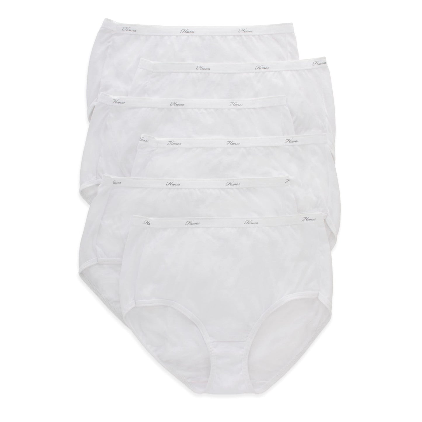 Hanes Women's Panties Pack, 100% Cotton Underwear, Moisture-Wicking Briefs Underwear, Ultra-Soft and Breathable, Tagless Multipack, Size 7