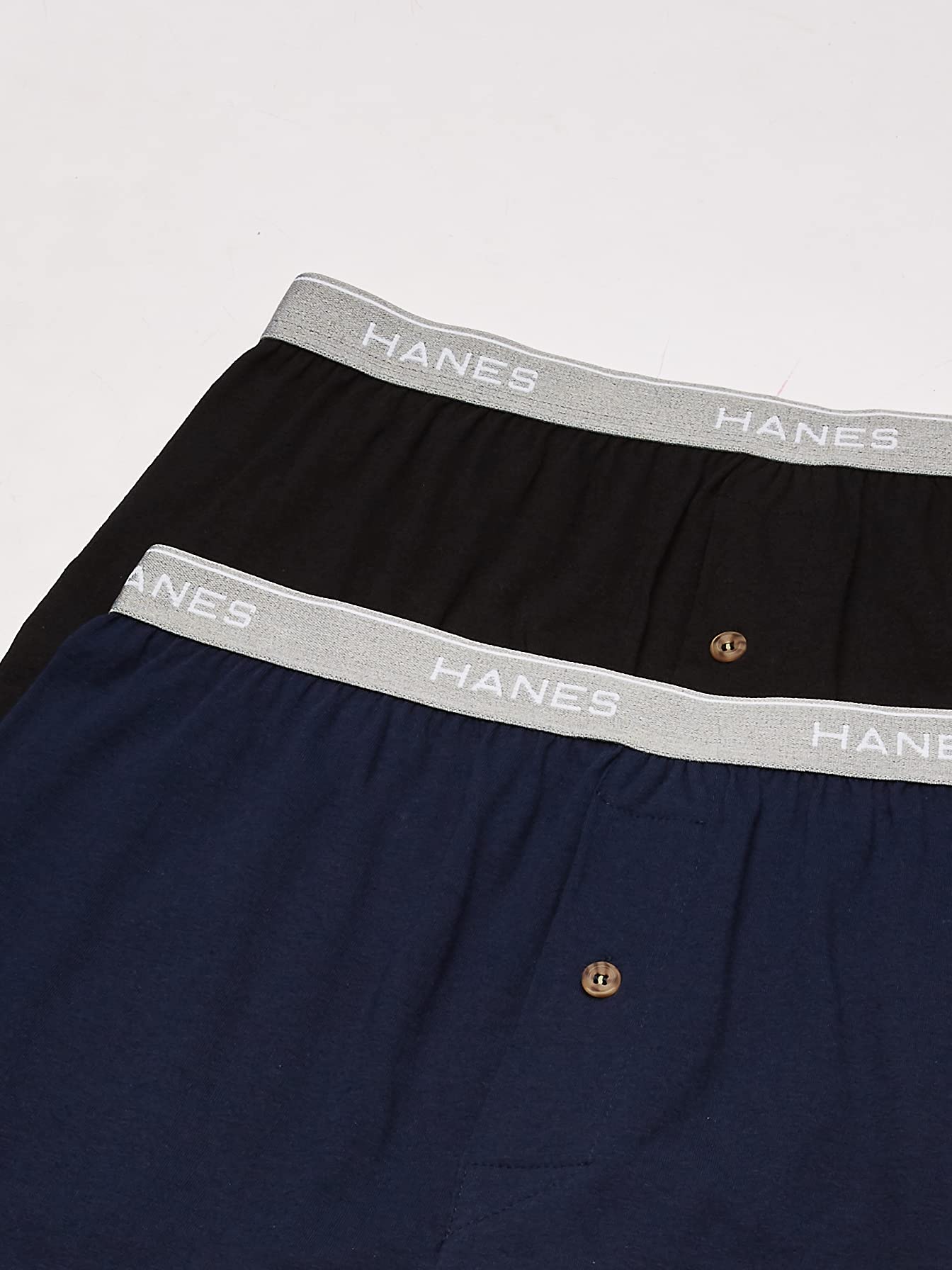 Hanes Red Label Men's 5-Pack FreshIQ Exposed-Waistband Knit Boxers, Assorted. (XXXX-Large / 52-54, Assorted)