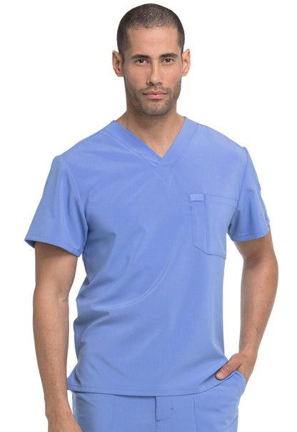 Dickies EDS Essentials Men Scrubs Top Tuckable V-Neck Plus Size DK635, 2XL, White