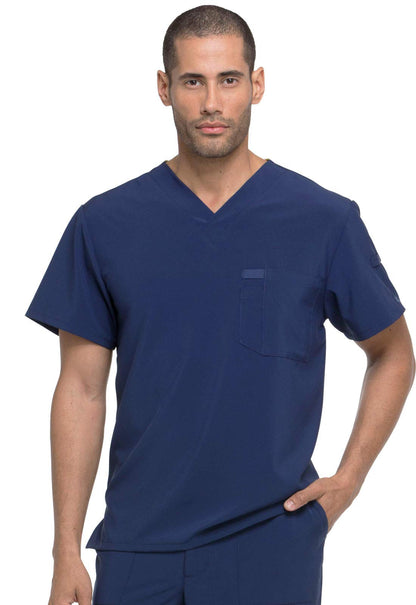 Dickies EDS Essentials Men Scrubs Top Tuckable V-Neck Plus Size DK635, 2XL, White