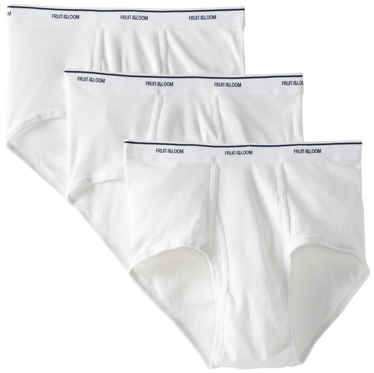 Fruit of the Loom Men's 3Pack White Briefs Underwear, S