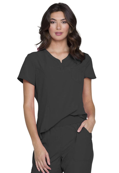 HeartSoul Tuckable V-Neck Medical Scrubs for Women, Performance Fabric HS710, XL, Wine