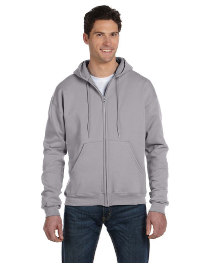 Champion Double Dry Action Fleece Full Zip Hood Light Steel