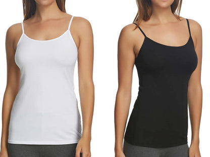 Maidenform Cotton Stretch Camisole - 2 Pack (DMC008) S/Grey Heather/Navy