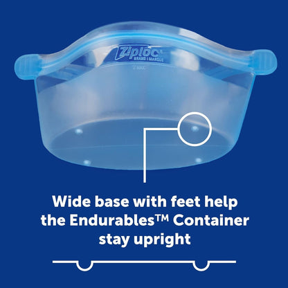 Ziploc Endurables Silicone Food Storage Meal Prep Containers, Microwave Safe and Eco-Friendly, Medium Container, 1 Count