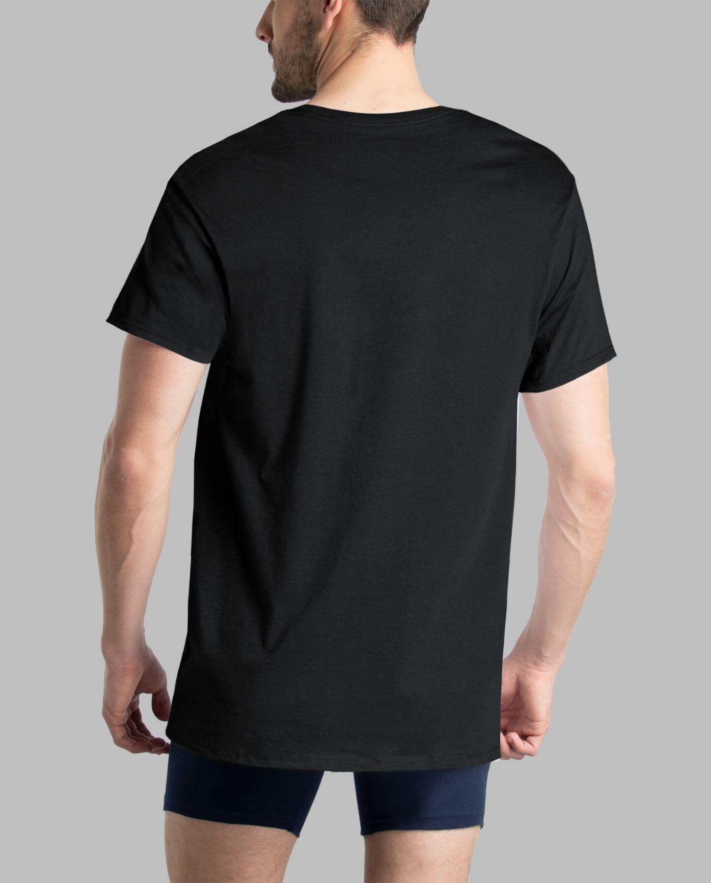 Fruit of the Loom Mens Short Sleeve V-Neck T-Shirt 6 Pack, M, Assorted