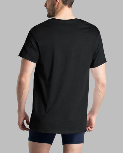 Fruit of the Loom Mens Short Sleeve V-Neck T-Shirt 6 Pack, M, Assorted