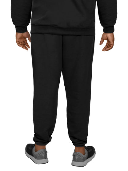 Fruit of the Loom Men's Tall Eversoft Fleece Elastic Bottom Sweatpants with Pockets, Relaxed Fit, Moisture Wicking, Breathable, Black, XX-Large Big