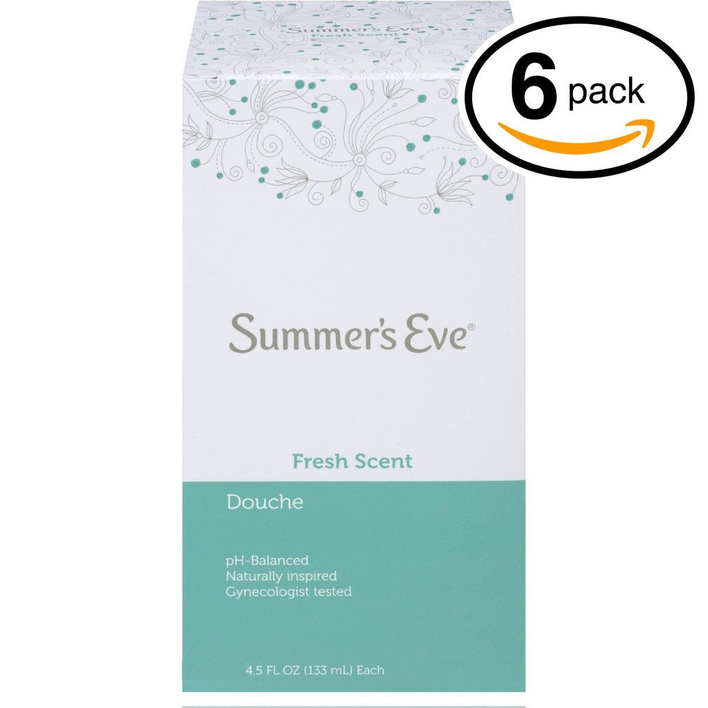 (Pack of 6 Bottles) Summer's Eve Fresh Scent Douche Vinegar & Water, Feminine Wash, 4.5oz Bottles. PH Balanced, Naturally Inspired, & Gynecologist Tested (Pack of 6 Bottles, 4.5oz Each Bottle)