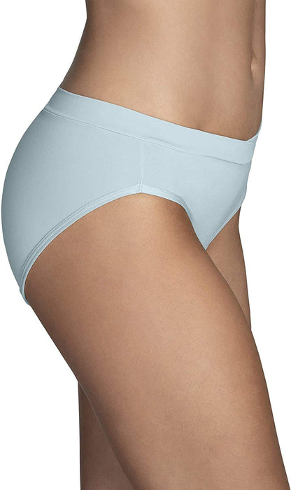 Vanity Fair Womens Beyond Comfort Silky Stretch Bikini Panty, 7, NH Star White