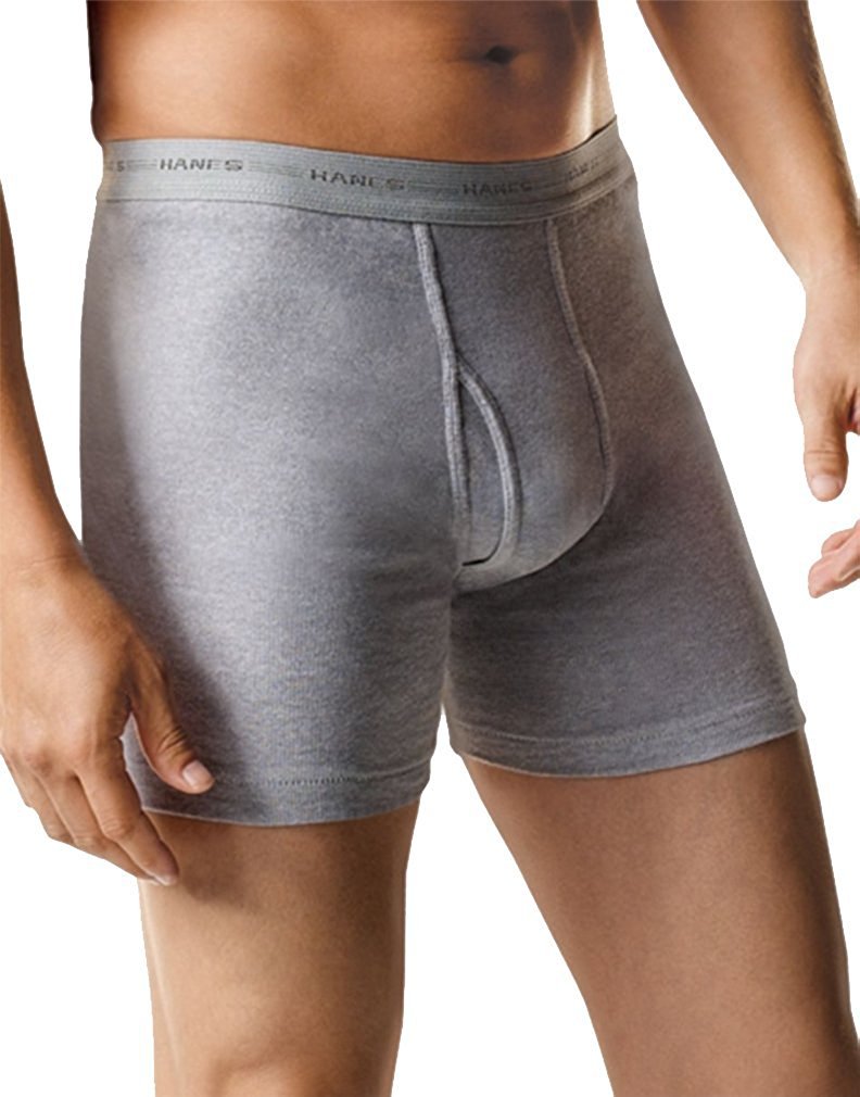 Hanes Men's 5-Pack Ultimate FreshIQ Boxer with ComfortFlex Waistband Brief (XXX-Large, Black-Gray)