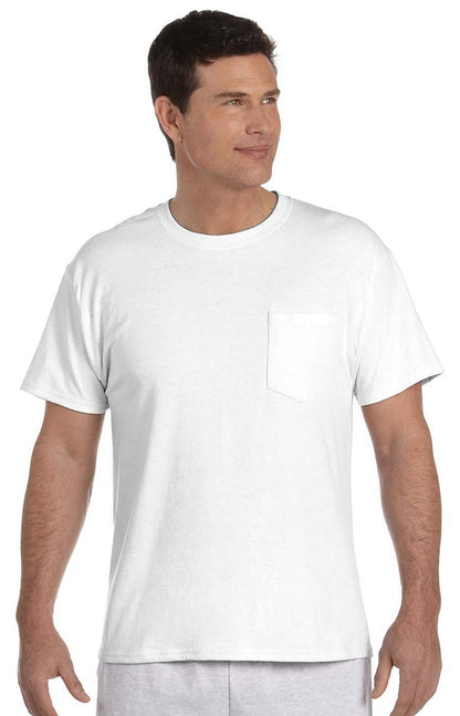 Hanes Men's 50/50 Comfort Blend Eco Smart Tee, White, XLarge