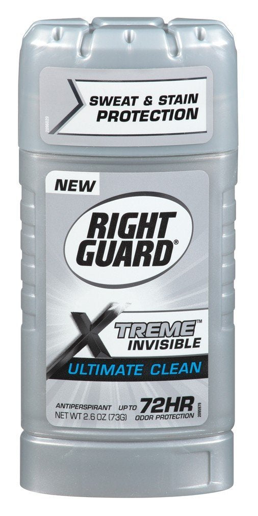 Right Guard Xtreme Invisible Ultimate Clean Antiperspirant Deodorant, 3 Ounce