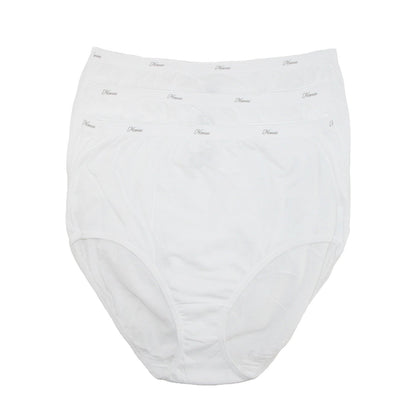Hanes Women's Cotton Briefs (9, White)