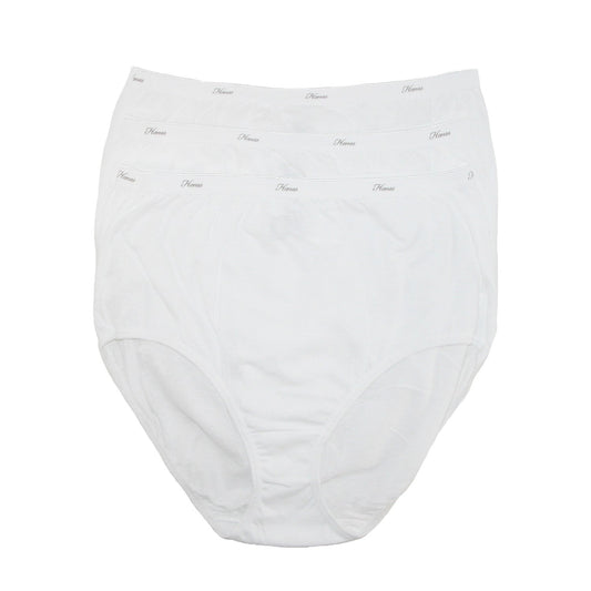 Hanes Women's Cotton Briefs (9, White)