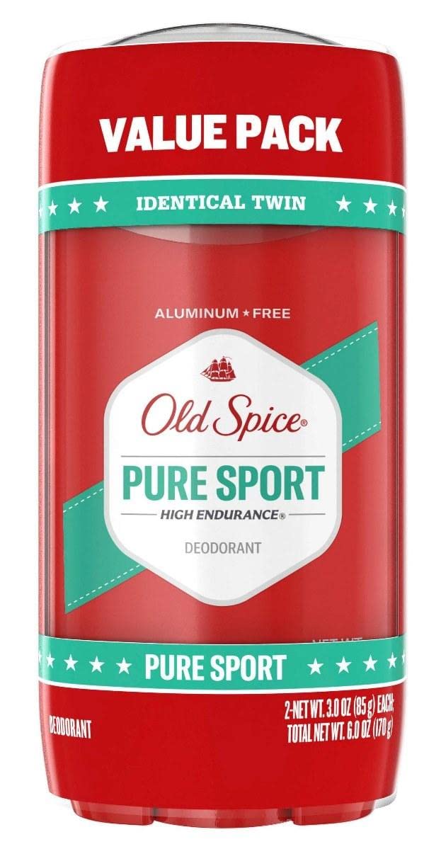 Old Spice Deodorant 3 Ounce Pure Sport Value Two At Once (88ml) (3 Pack)