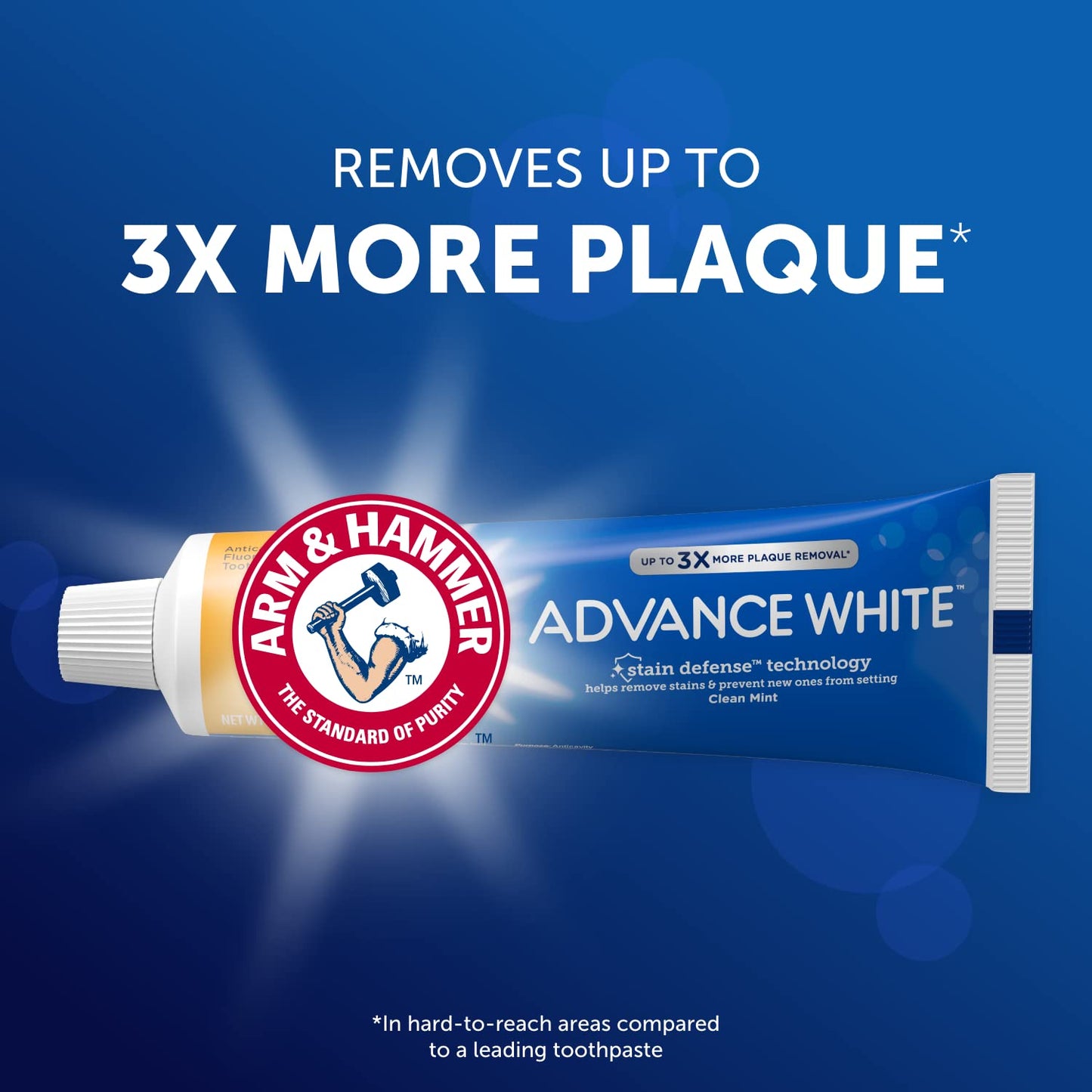 ARM & HAMMER Advance White Extreme Whitening Baking Soda and Peroxide Toothpaste, Fresh Mint, Twin Pack 6 oz (Pack of 4)