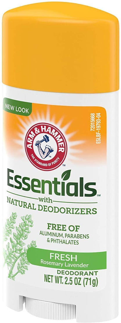 Arm & Hammer Essentials Deodorant, Fresh, 2.5 oz. (Pack of 2)