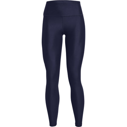 Under Armour Womens HeatGear Armour High No-Slip Waistband Pocketed Leggings , Midnight Navy (410)/White , Medium