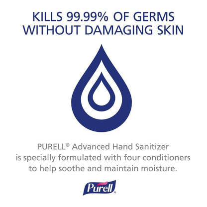 PURELL Advanced Hand Sanitizer Refreshing Gel, Clean Scent, 2 fl oz Travel Size Flip-Cap Bottle (Pack of 24) - 9605-24