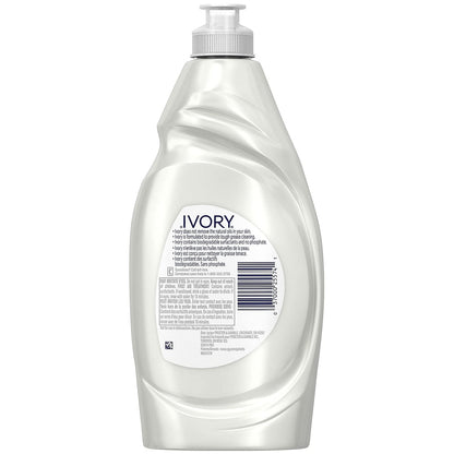 Ivory Dish Soap Classic Scent, Tough on Grease, Made Without Dyes, 24 fl oz (Pack of 10)