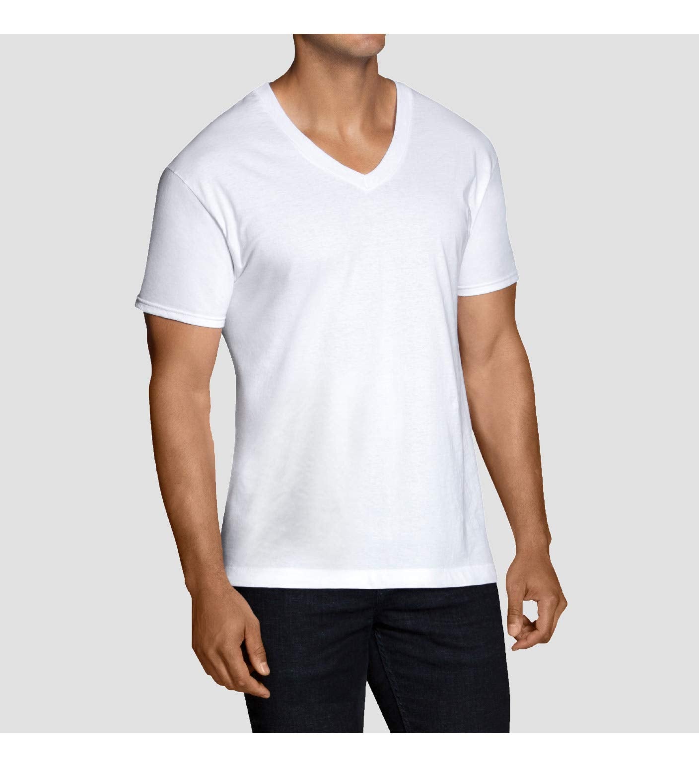 Fruit of the Loom Men's 6pk V-Neck T-Shirt - White