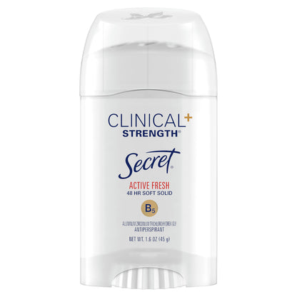 Secret Clinical Strength Soft Solid Antiperspirant and Deodorant, Active Fresh, 1.6 oz