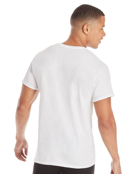 Hanes Men Men's Cotton Undershirt, Moisture-Wicking Crew Tee Undershirts, Multi-Packs