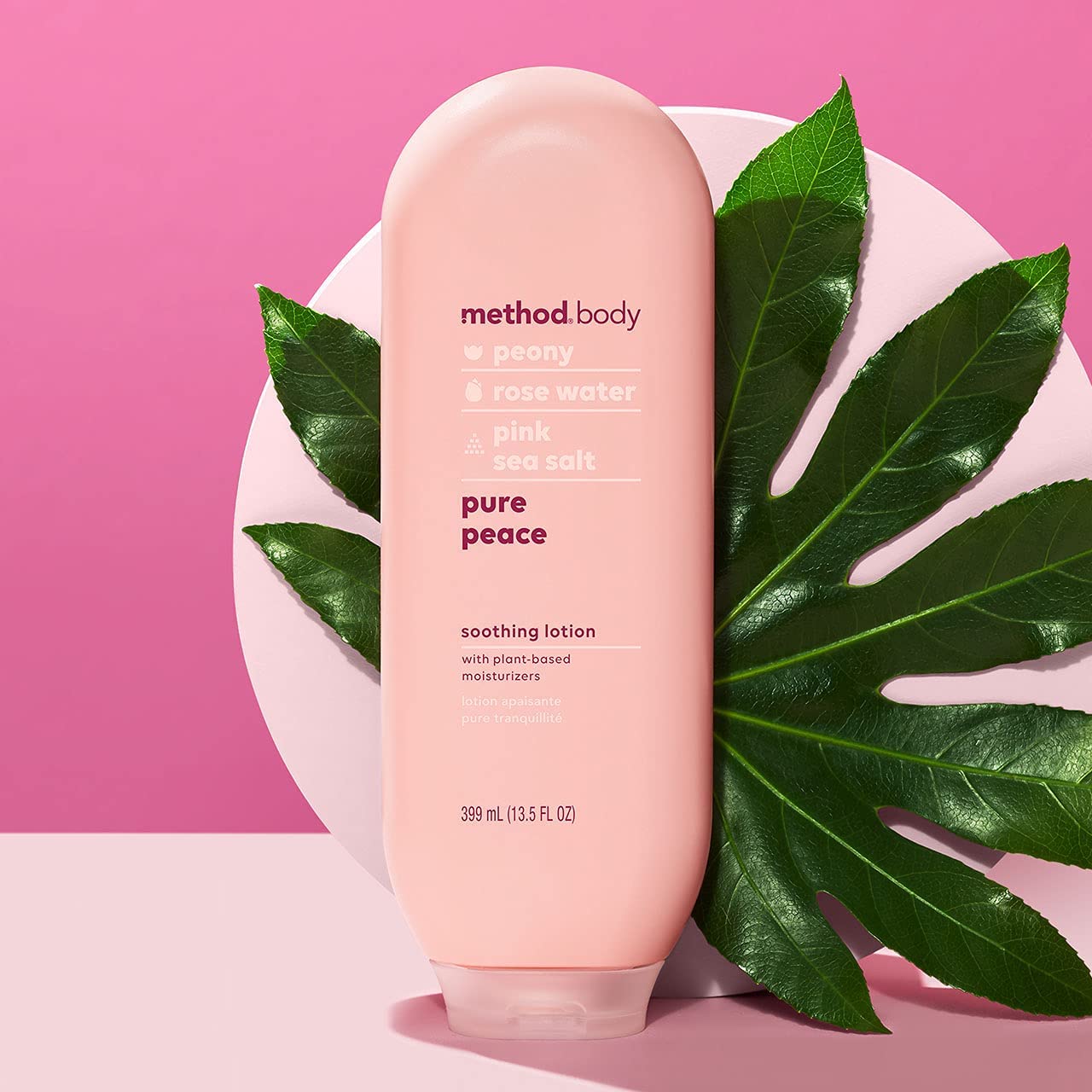 Method Daily Lotion, Pure Peace, Plant-Based Moisturizer for 24 Hours of Hydration, 13.5 Fl Oz (Pack of 6)
