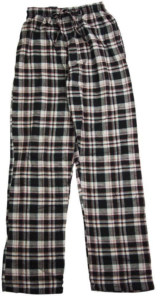 Hanes Men's Plaid Flannel Lounge Sleep Pant, Black, Red, Grey 41518-X-Large-FBA
