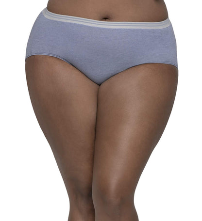 Fruit of the Loom Fit for Me Womens Plus Heather Assorted Brief Underwear, 6 Pack, 12, ASSORTED