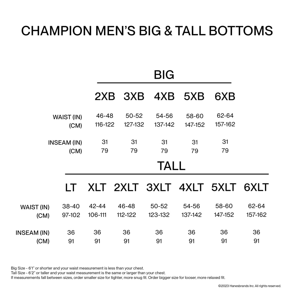Champion Men's Sweatpants, Powerblend, Fleece, Open-Bottom Sweatpants, Small