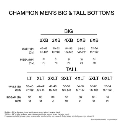 Champion Men's Sweatpants, Powerblend, Fleece, Open-Bottom Sweatpants, Small