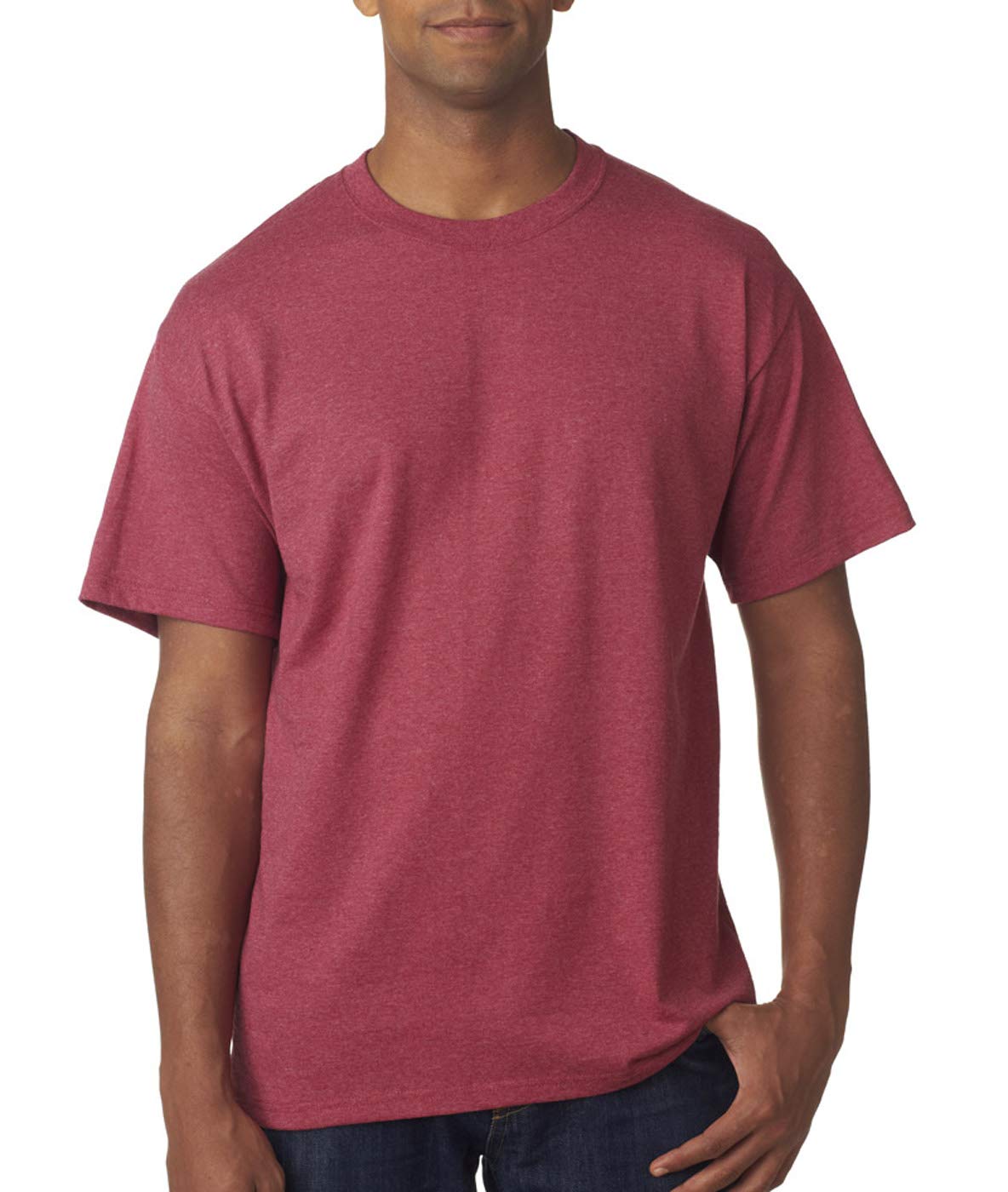 Jerzees Men's Taping T-Shirt, Vintage Heather Red, X-Large
