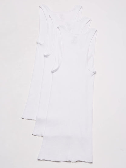 Fruit of the Loom Boys' Cotton Tank Top Undershirt (Multipack), White (Pack of 5), 2T/3T