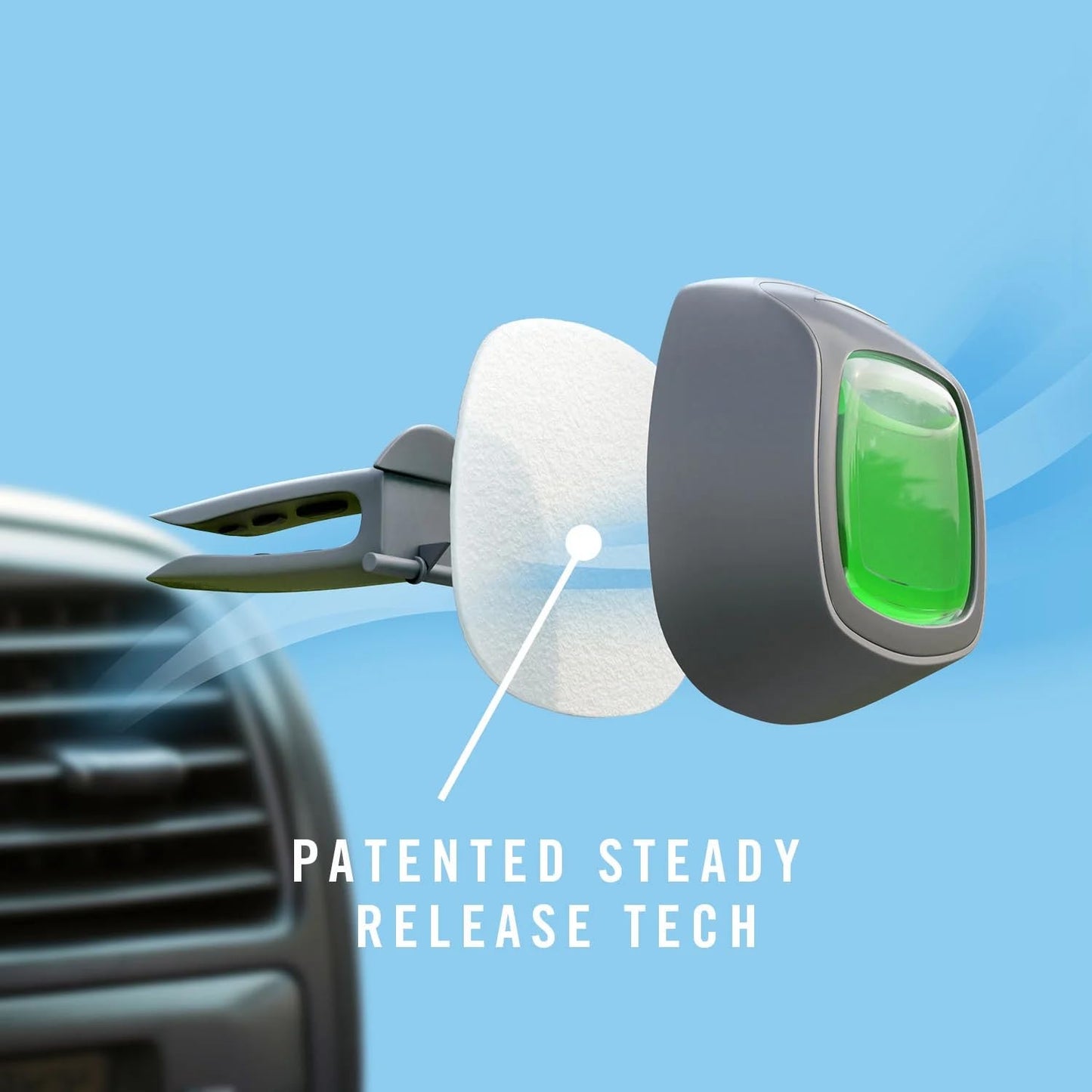 Febreze Vent Clip Car Air Freshener, Odor Eliminator, Auto Noir Scent, 4 Clips (2 Packs)