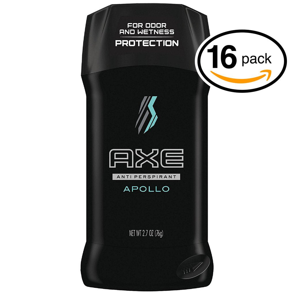 (PACK OF 16 STICKS) Axe APOLLO Dry Stick Antiperspirant & Deodorant. 48 HOUR ODOR PROTECTION! Energized & Fresh! (16 Sticks, 1.7oz each Stick)