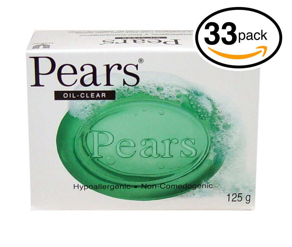 (PACK OF 33 BARS) Pears Transparent Soap LEMON FLOWER EXTRACT. Maintains the Skin's Natural Oils While Deep Cleaning! Great for Hands, Face & Body! (33 Bars, 4.4oz Each Bar)