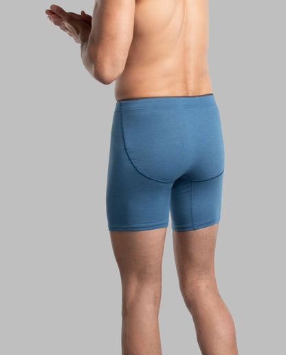 Fruit of the Loom Mens Crafted Comfort Fabric Covered Waistband Boxer Briefs 3 P Assorted