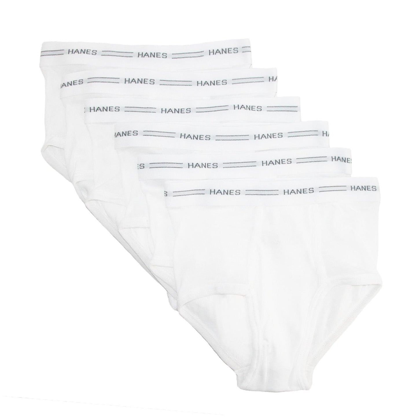 Hanes Boys Brief B252P6, 6-Pack, Large, White