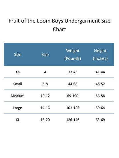 Fruit of The Loom Boy's Tank Top a Shirts 5 Pack White Size Medium