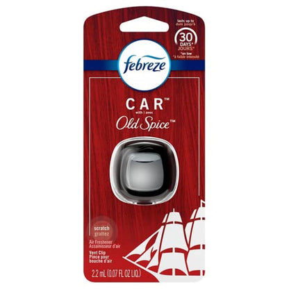 Febreze Old Spice Car Air Fresheners, Old Spice Scent, Odor Fighter for Strong Odor, Car Vent Clips (3 Count)