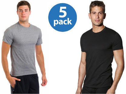Hanes Men's 5Pack Crew Neck Tagless White Undershirts Crewneck T-Shirts, S