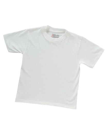 Hanes 8-Pack Boys White Crewneck, 100% Cotton Tagless Undershirts T-Shirts - XL