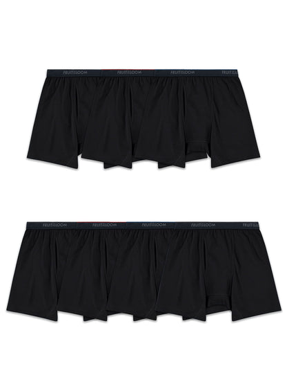 Fruit of the Loom Men's 360 Stretch Boxer Briefs (Quick Dry & Moisture Wicking), 7 Pack-Black, 3X-Large