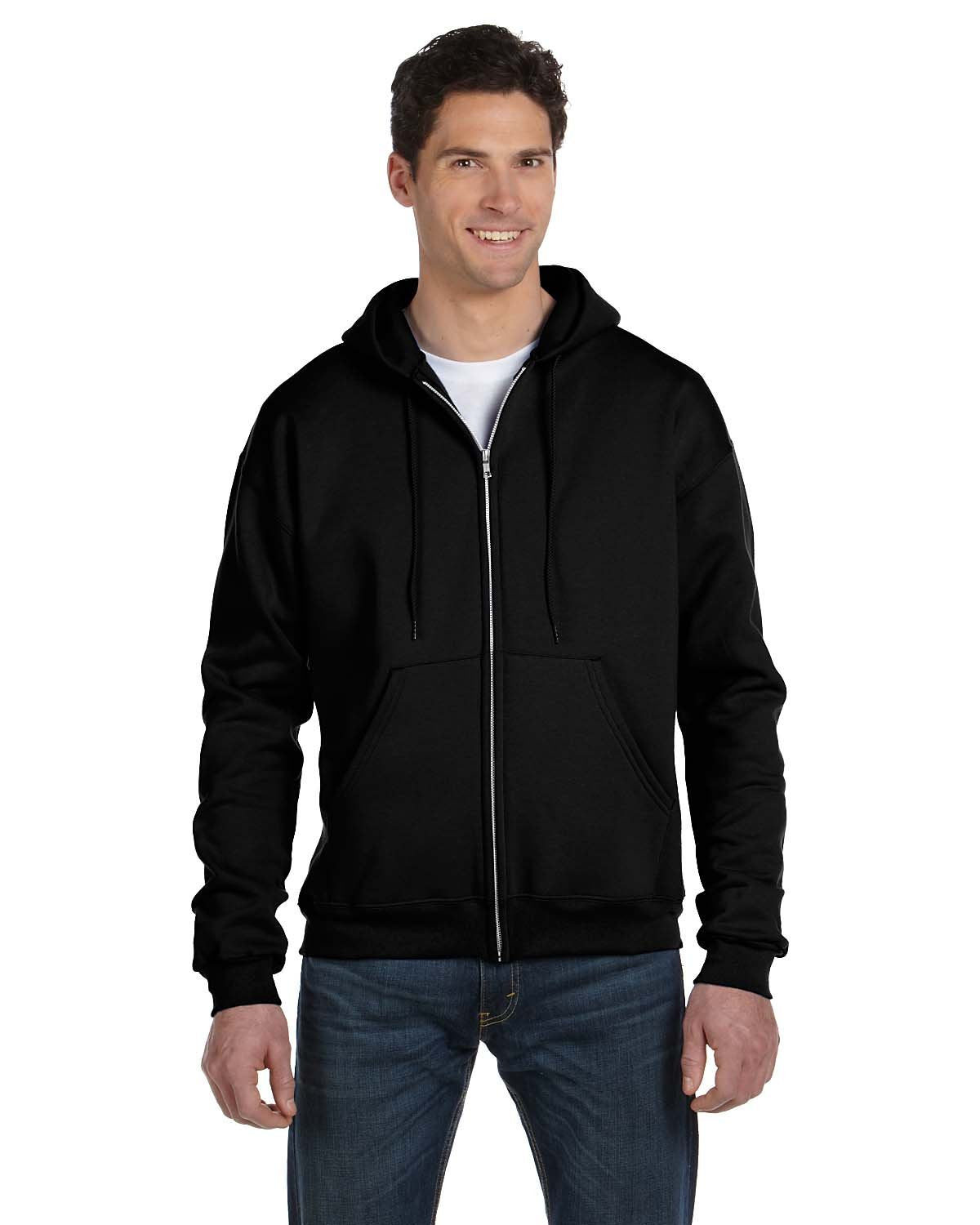 Champion Double Dry Action Fleece Full Zip Hood Black
