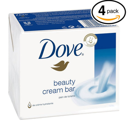 Dove Moisturizing Milk White Beauty Bar Soap 90g. (Pack 4)