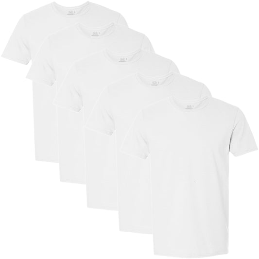 Fruit of the Loom Select Men's 5-Pack Tag Free 100% Cotton Crew T-Shirts (Small)