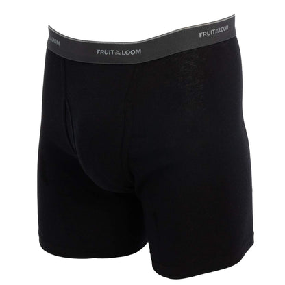 Fruit of the Loom, 12 Pack Random, Mens Underwear, Size Medium, Cotton Underwear, Boxer Briefs with Fly, Tag Free